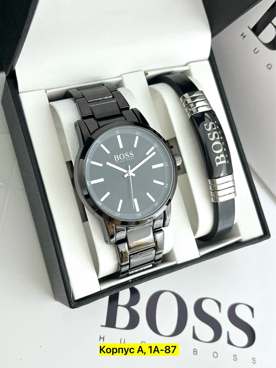 набор часы,подарочный набор босс мужской,часы наручные,мужские часы,набор мужчине