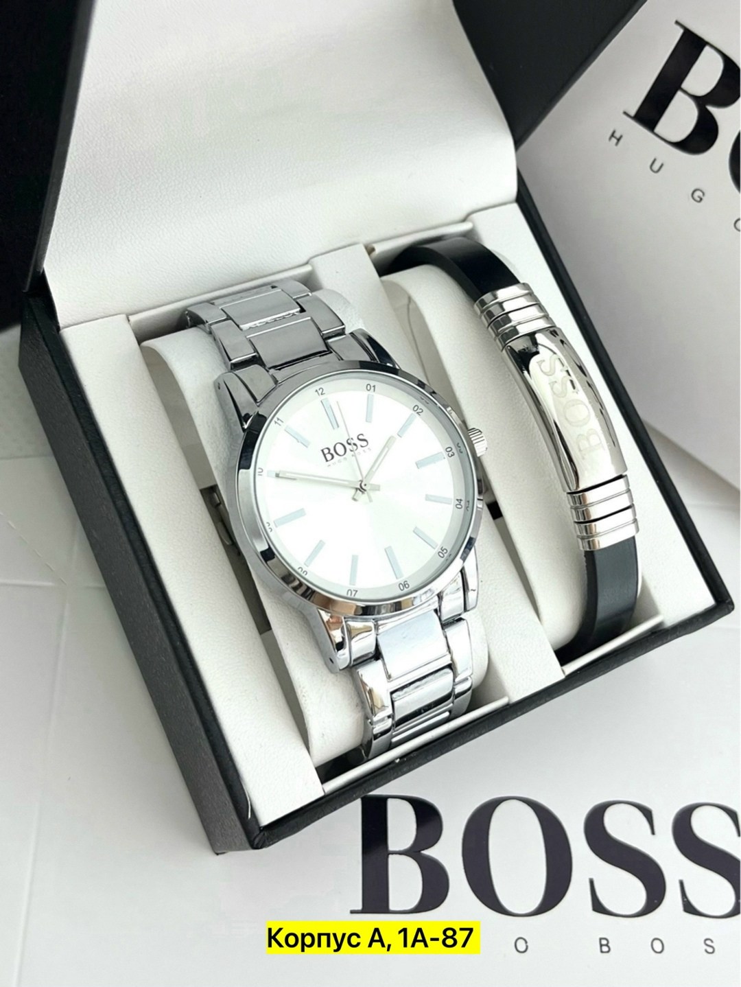 набор часы,подарочный набор босс мужской,часы наручные,мужские часы,набор мужчине