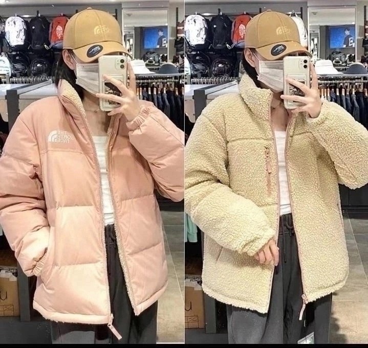 куртка двухсторонняя tnf,куртка двухсторонняя the north face барашек,куртка двухсторонняя the north face,зимняя куртка the north face,двусторонняя куртка the north face барашек