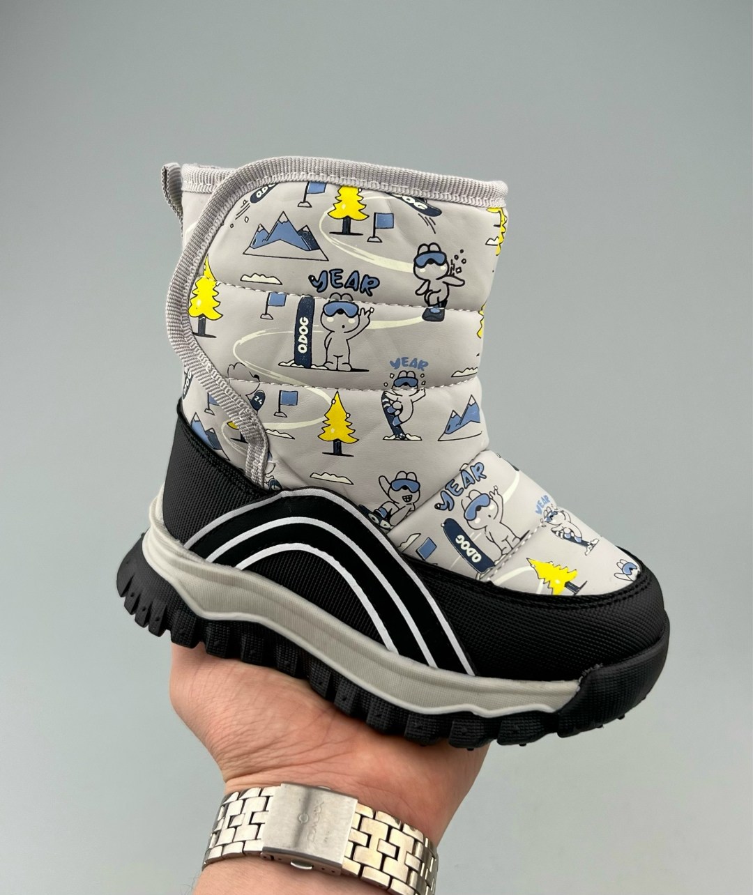 дутики нордман детские,сноубутсы детские,детские дутики,ortotex сноубутсы 17 серый,