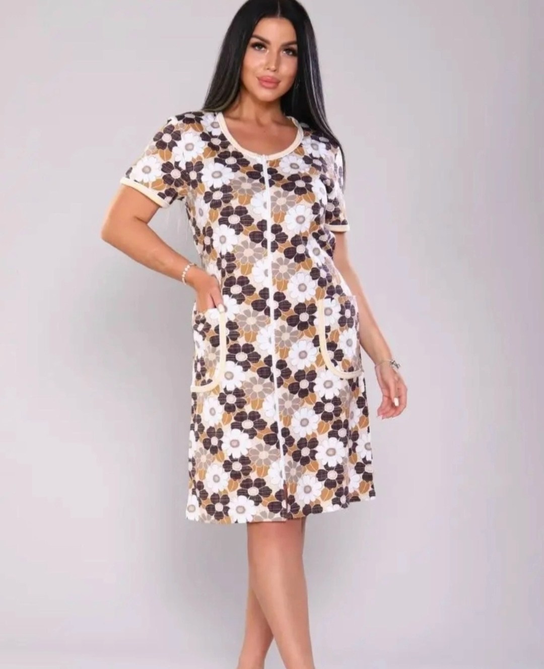 халат женский,халат женский домашний на молнии,халат домашние,халат домашний на молнии большие размеры,халат на молнии большие размеры