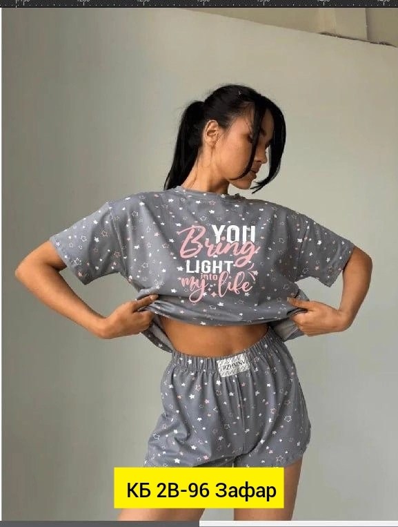 пижама женская с шортам,пижама женская,стильная пижама с шортами,пижама с шортами,муслиновая пижама с шортами