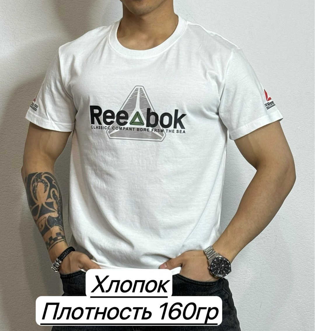 футболки для мужчин,мужская футболка,футболка мужская reebok,хлопок футболка,футболка рибок мужские