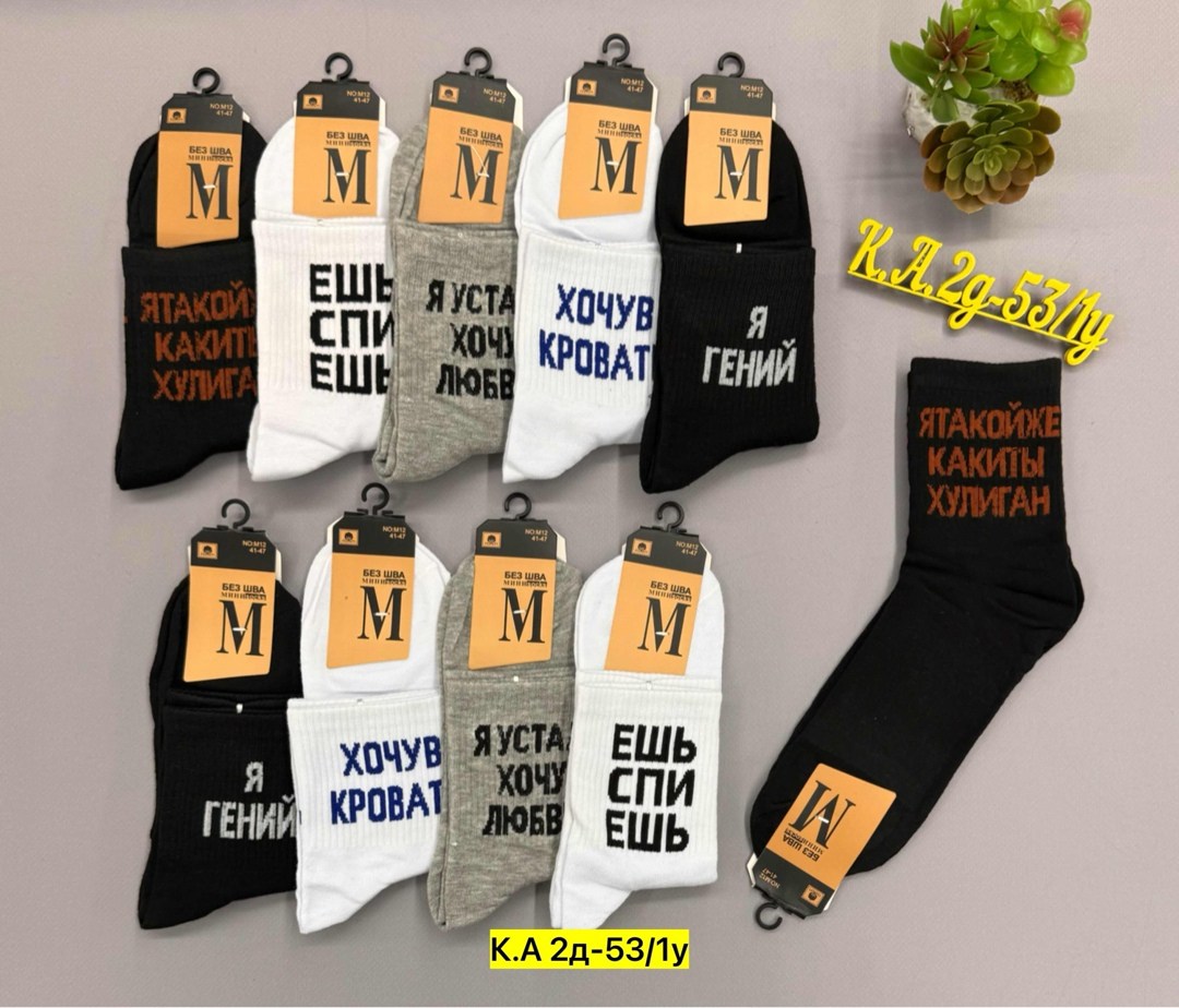 носки с надписью,носки мужские,носки мужские с надписью,носки прикольные с надписью,мужские носки мини м08