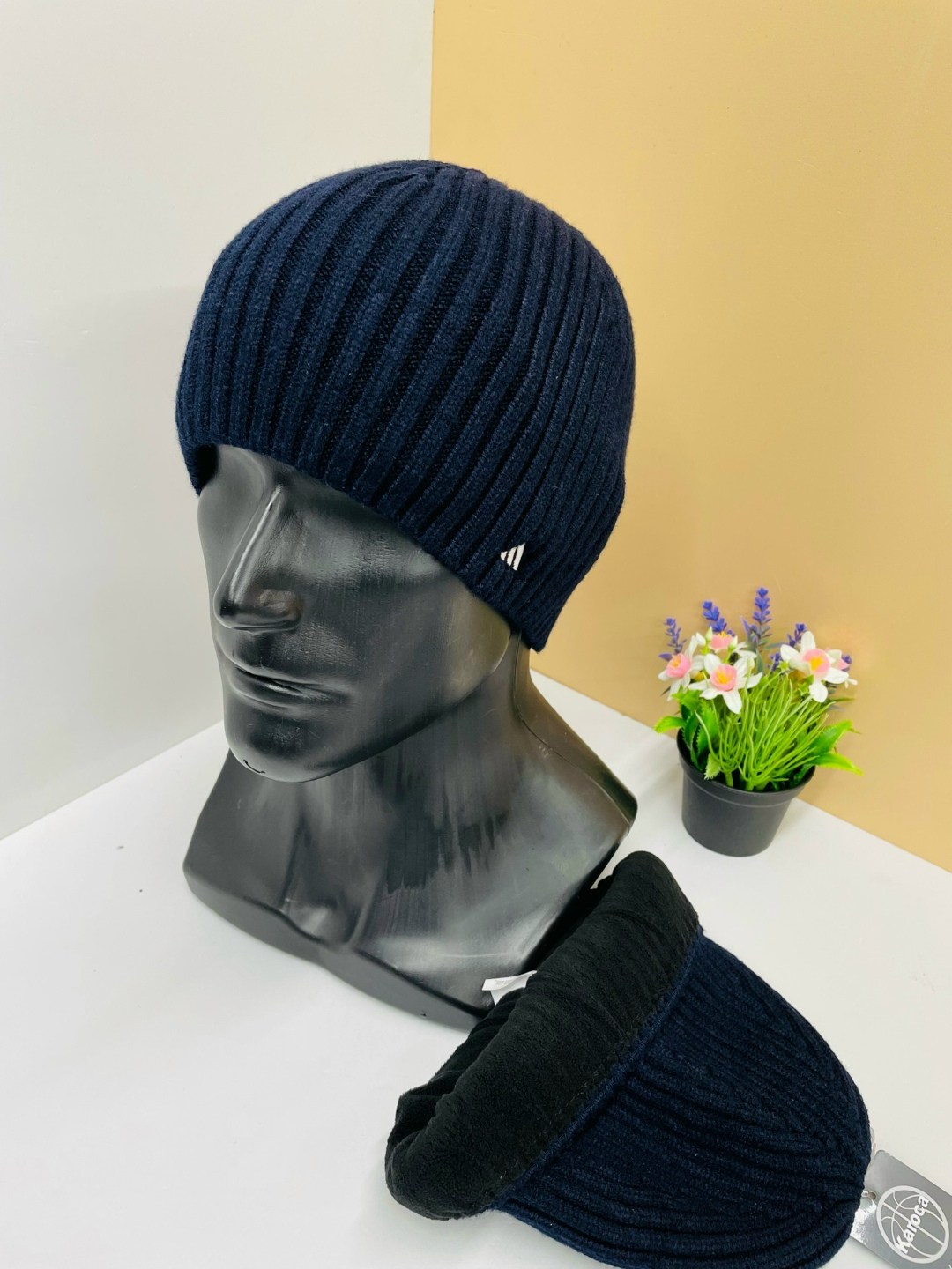 шапка мужская,шапка зимняя мужская,шапка для мужчин,мужская шапка бини,шапка мужская с отворотом