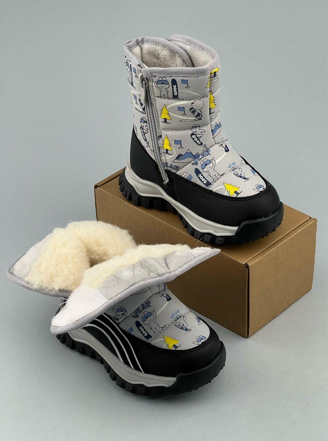 дутики нордман детские,сноубутсы детские,детские дутики,ortotex сноубутсы 17 серый,