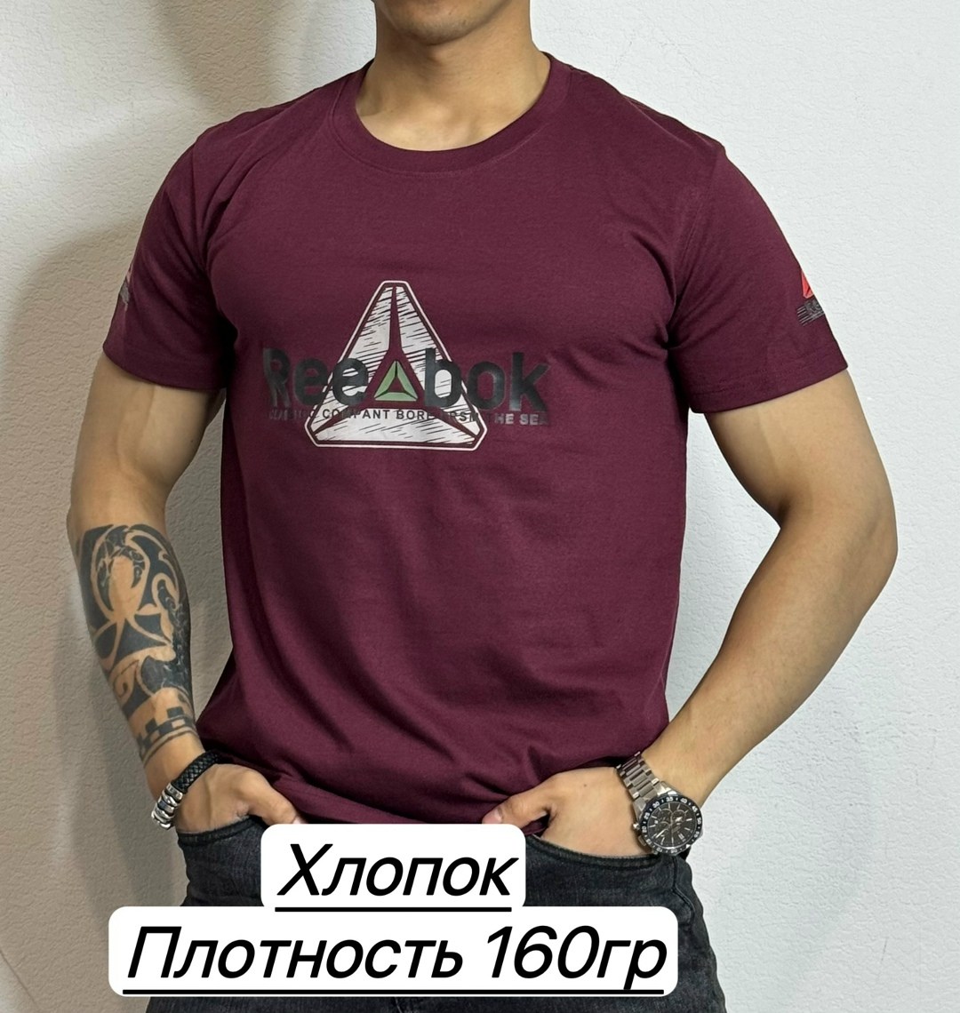 футболки для мужчин,мужская футболка,футболка мужская reebok,хлопок футболка,футболка рибок мужские
