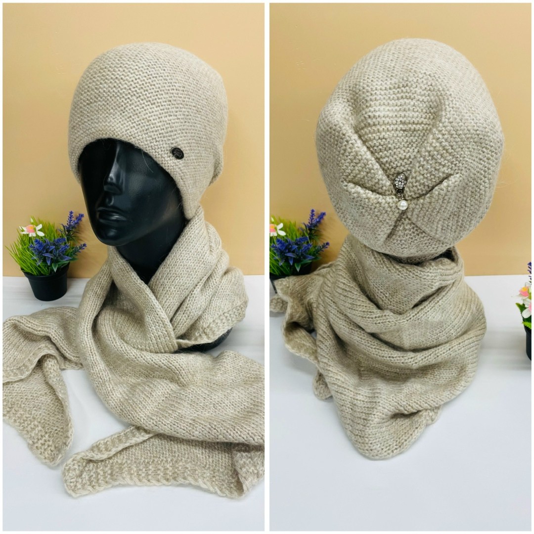 комплект шапки,комплект женский вязаный,женский комплект шапка,комплект вязаный,комплект шапка платок
