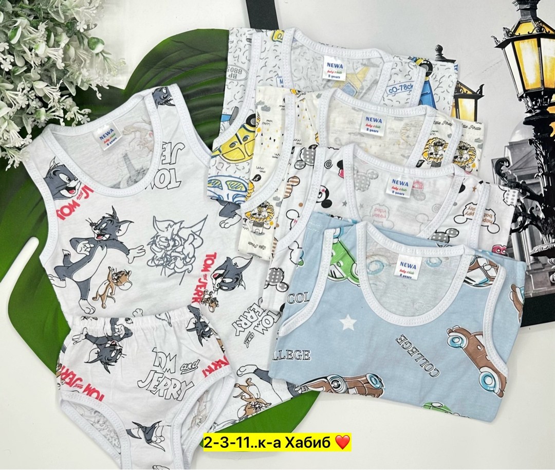 комплект трусы и майка для мальчика,комплект белья для мальчиков байкар,комплект маек,комплект майка с трусами для мальчика,комплект нижнего белья для мальчика