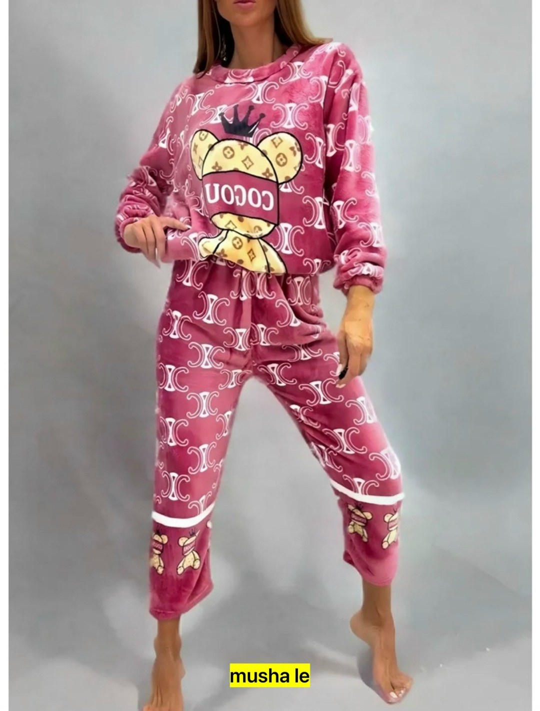 костюм теплый женский домашний пижама плюшевая,домашний костюм пижама,пижама женская теплая,пижама со штанами теплая домашняя плюшевая,теплая пижама