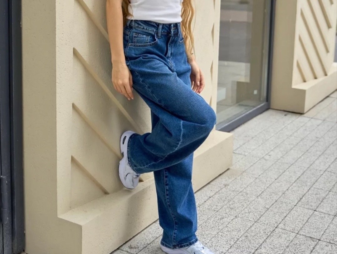 джинсы широкие,синие джинсы широкие,женские широкие джинсы,джинсы широкие высокой посадки,джинсы широкие модные