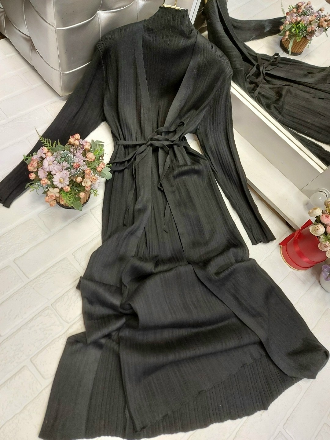 плиссированное платье,женское плиссированное платье,плиссированное платье с поясом,платье с завязками,женское длинное плиссированное платье