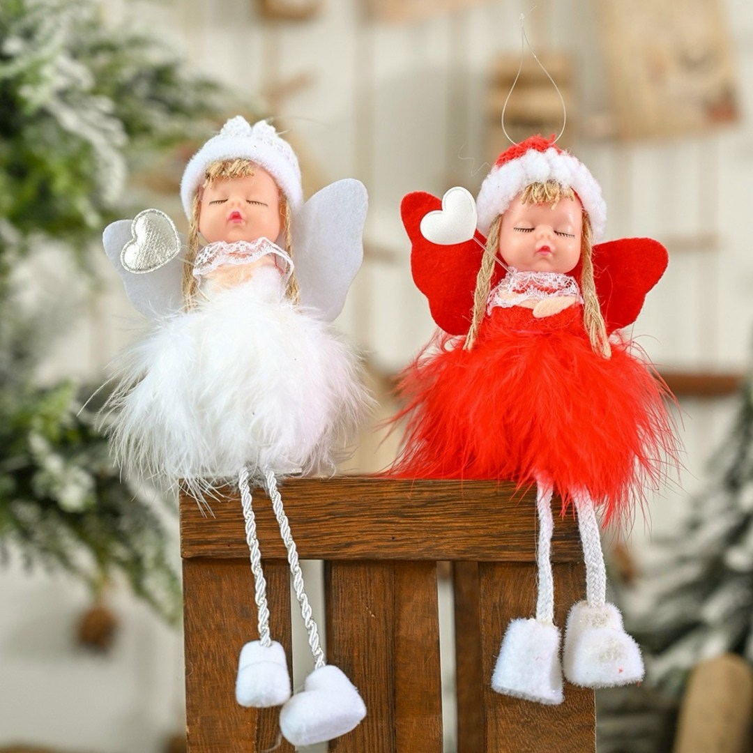кукла рождественская,новогодние куклы игрушки украшения,ангел на доме кукла,рождественские ангелы,кукла новогодняя