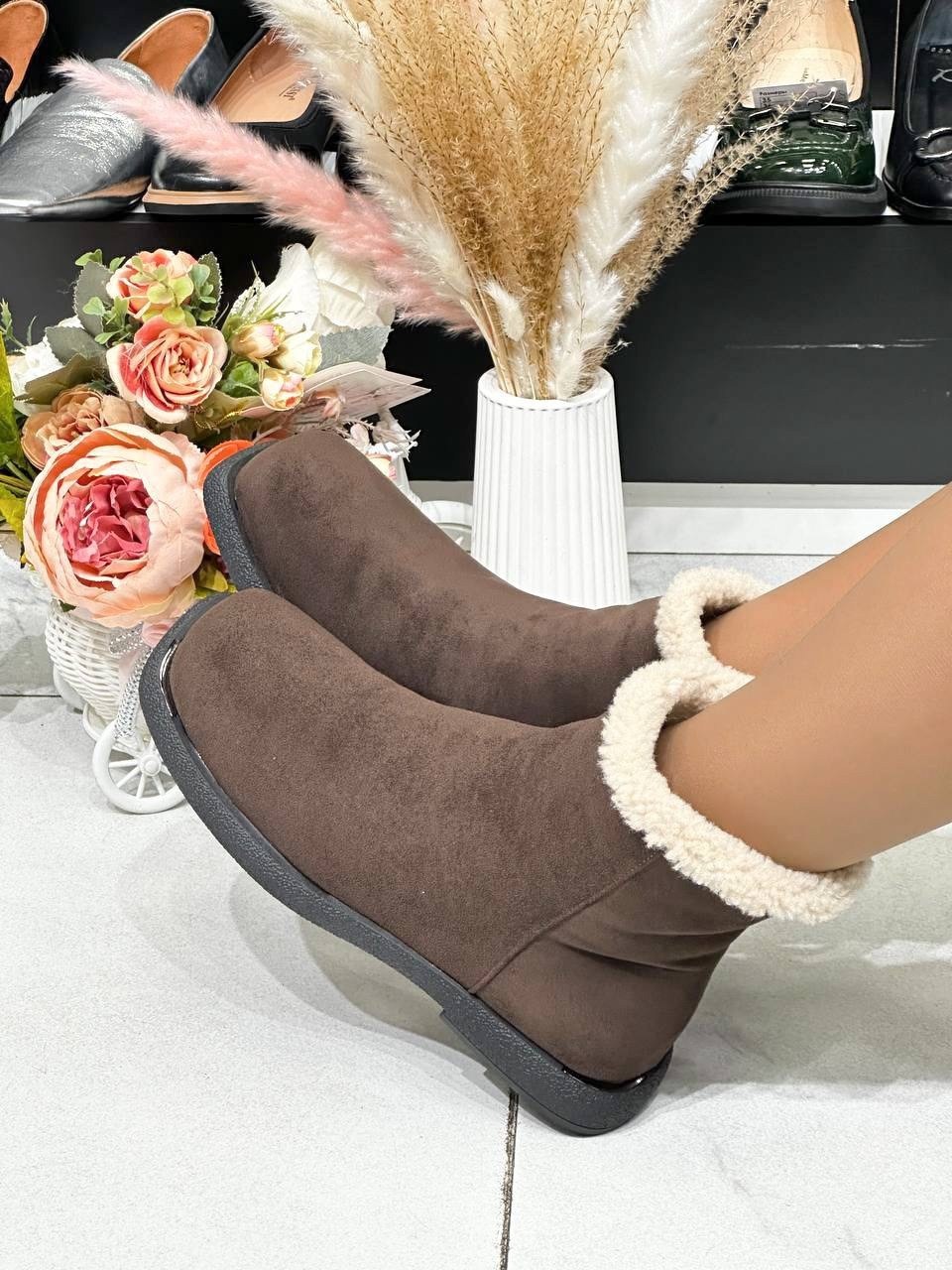 ,respect зимние женские ботинки замшевые,женская зимняя ,угги женские,ботинка женские зимние