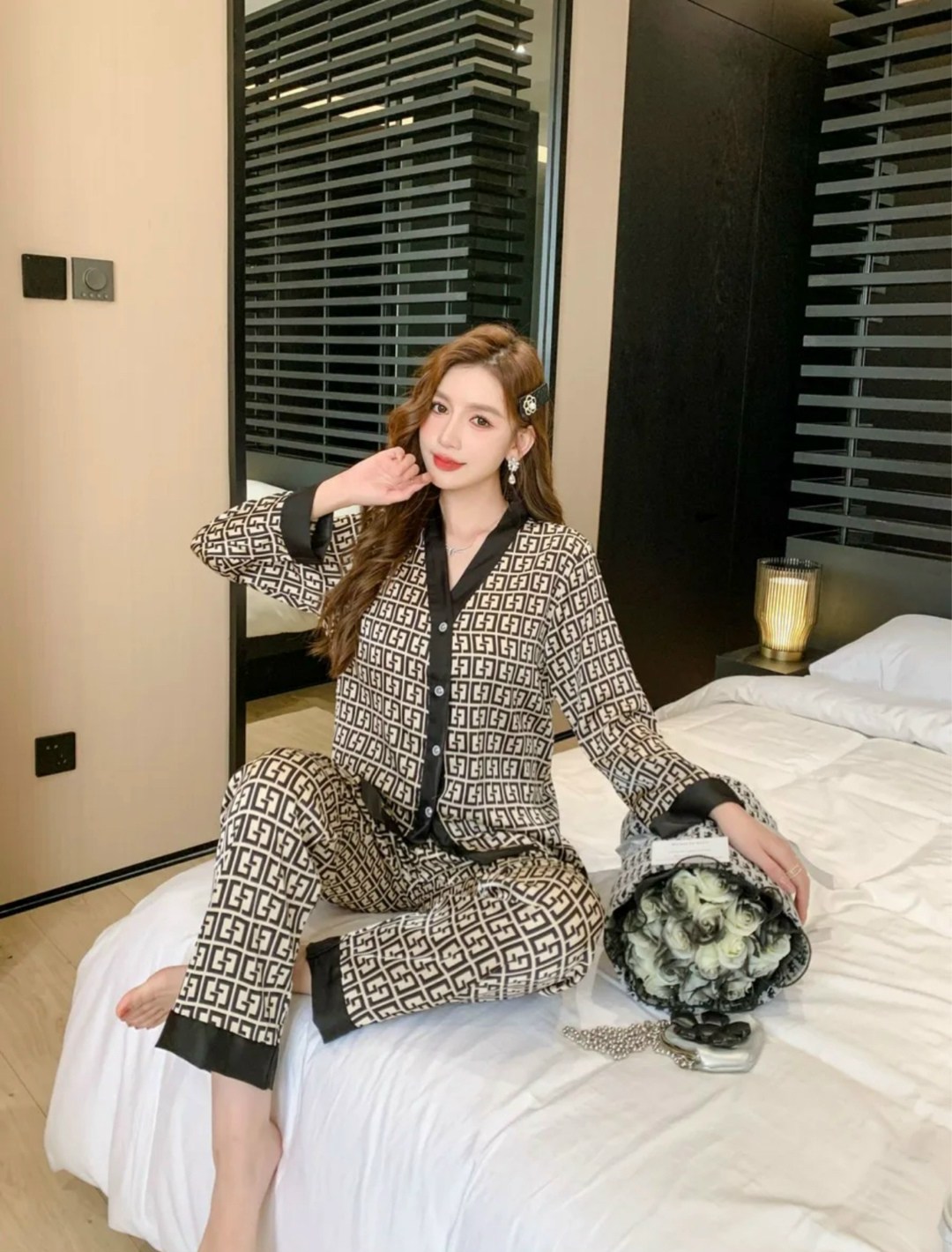 домашняя одежда пижама,женская пижама из искусственного шелка,пижама женская,домашний костюм пижама,стильная пижама