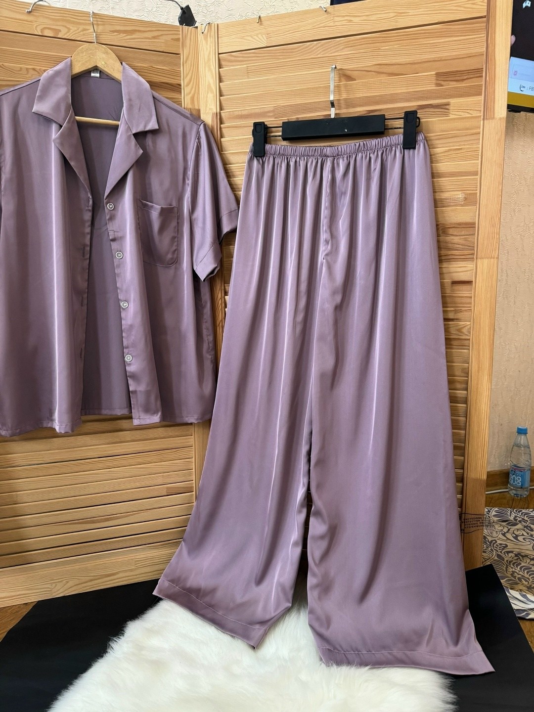 пижама женская с рубашкой,пижама рубашка,пижама из искусственного шелка,пижама шелковая со штанами,женская шёлковая пижама