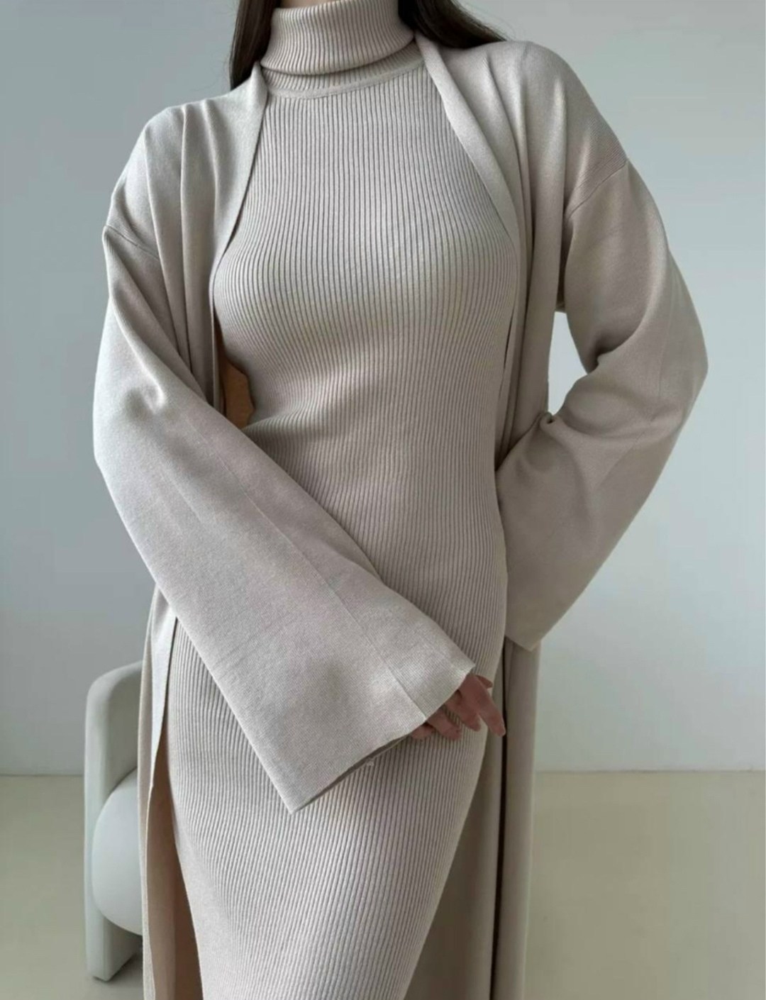 платье лапша длинное с кардиганом,платье лапша с кардиганом,вязаные платья,трикотажное платье лапша,комплект кардиган