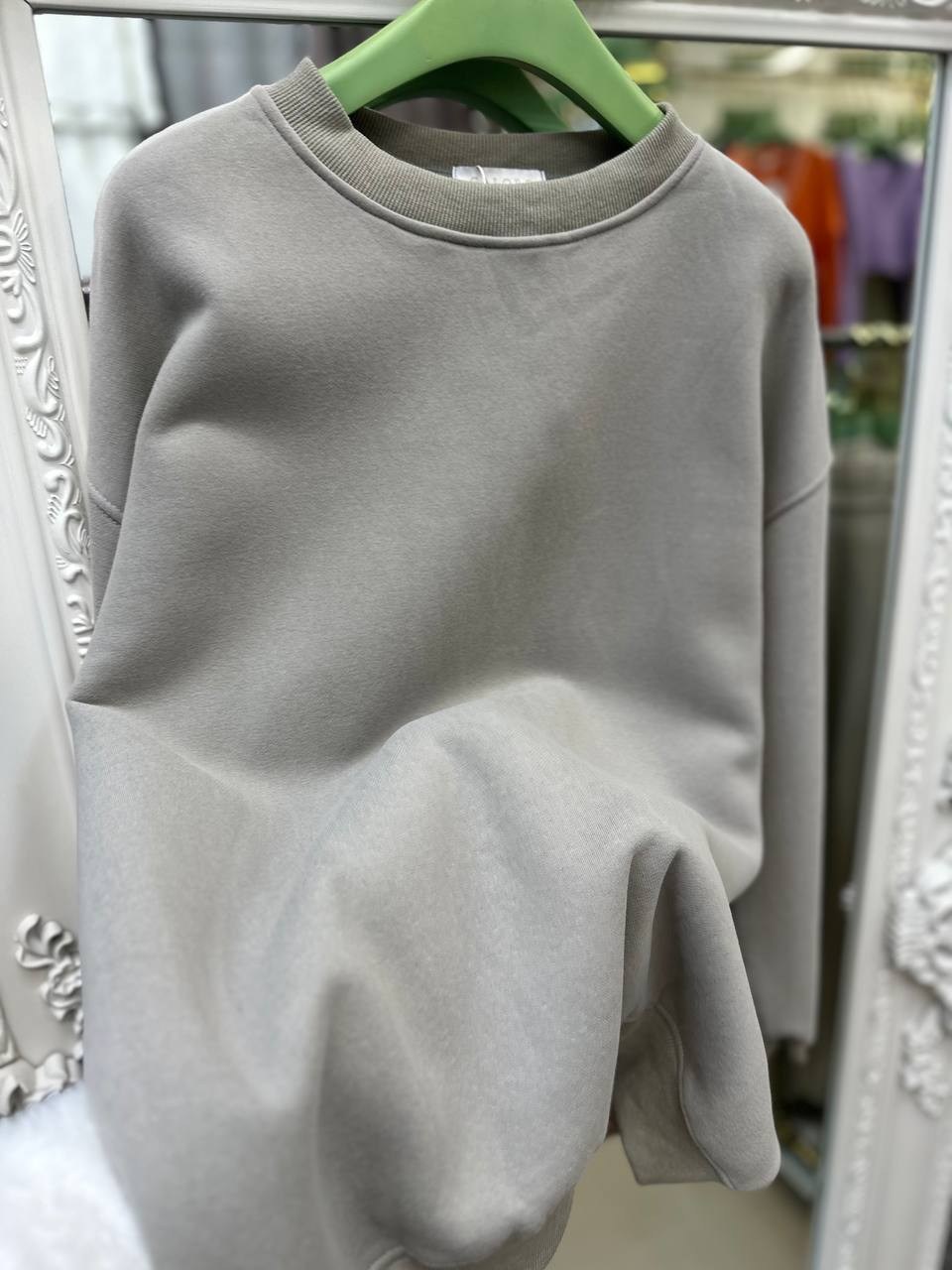 свитшот оверсайз,зеленый свитшот,свитшот женская,удлиненный свитшот оверсайз,свитшот женский толстовка оверсайз