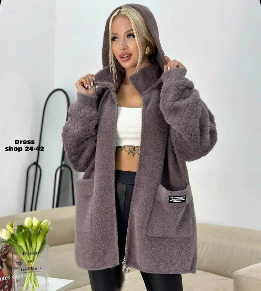 кардиган оверсайз с капюшоном полупальто альпака,кардиган альпака,куртка из альпаки,кардиган из альпаки,кардиган барашек