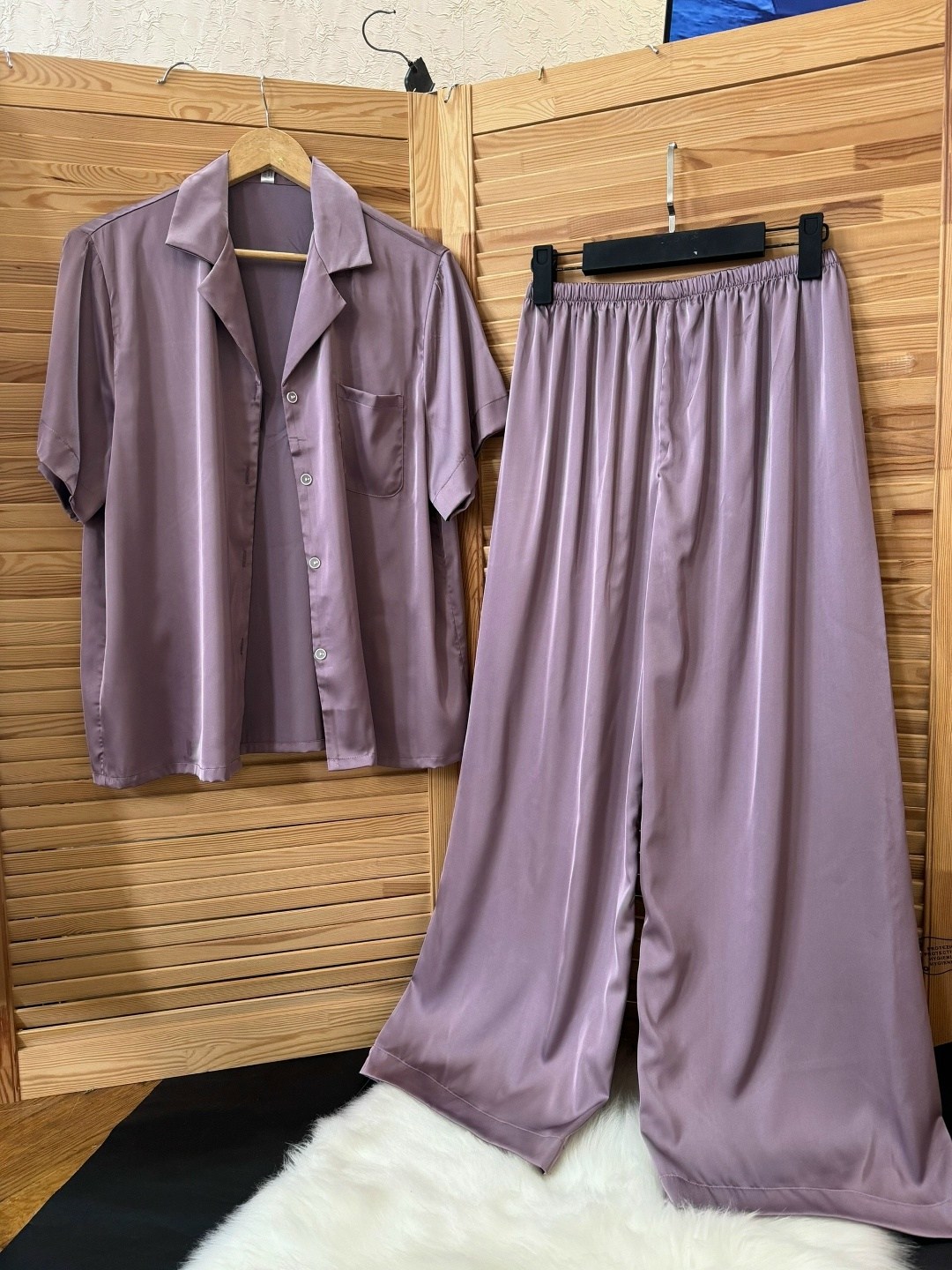 пижама женская с рубашкой,пижама рубашка,пижама из искусственного шелка,пижама шелковая со штанами,женская шёлковая пижама