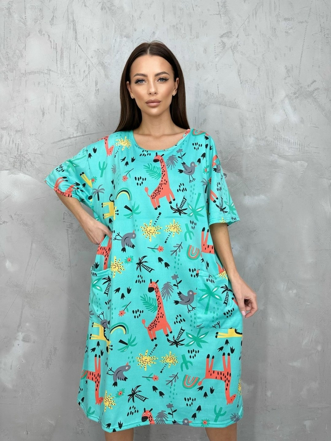 туника домашняя ночнушка,туника домашняя,туника женская,платье домашнее летнее,туника голубая