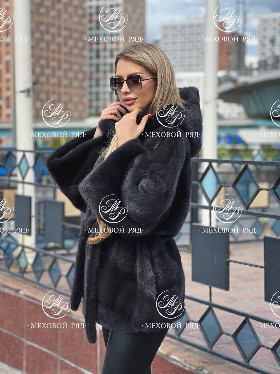 норковая шуба автоледи графит,норковая шуба черная автоледи,норковая шуба с капюшоном,шубка,шуба из меха норки