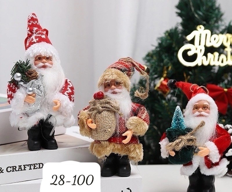 новогодние фигурки под елку,новогодняя фигурка санта,новогодняя игрушка дед мороз,рождественская кукла санта,дед мороз игрушка