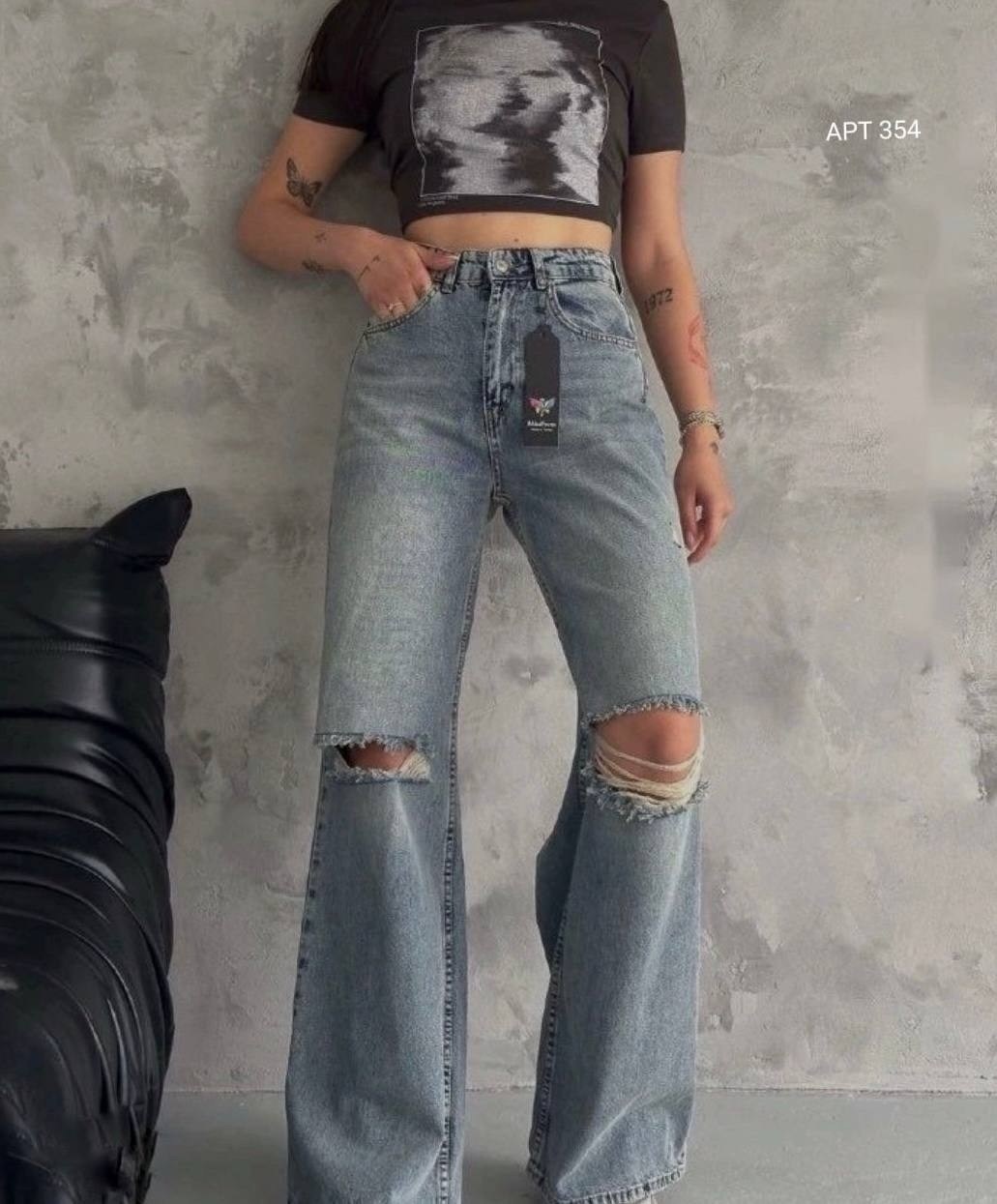 прямой крой джинсы,джинсы широкие рваные,стильные джинсы,джинсы женские,модные джинсы