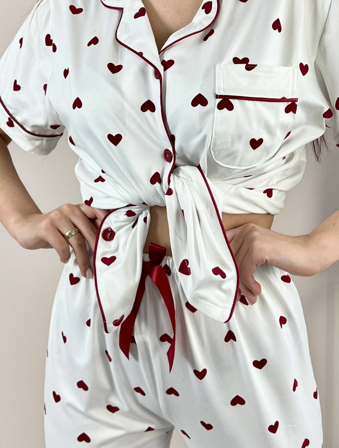 домашняя пижама со штанами и рубашкой,домашняя пижама со штанами и рубашкой с сердечками,пижама женская,пижама со штанами и рубашкой с сердечками,пижама комплект