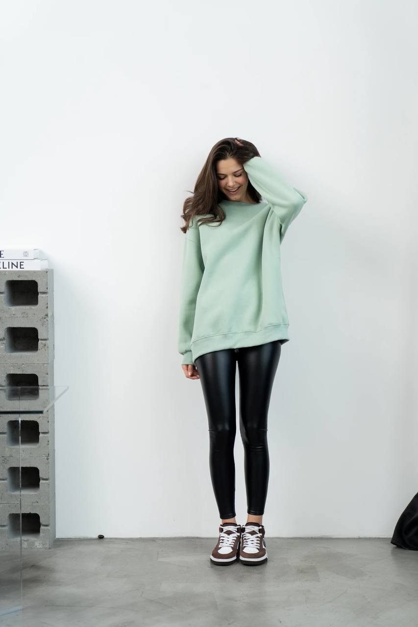 свитшот оверсайз,зеленый свитшот,свитшот женская,удлиненный свитшот оверсайз,свитшот женский толстовка оверсайз