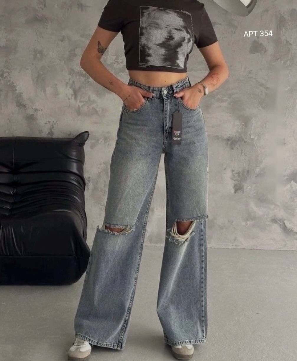 прямой крой джинсы,джинсы широкие рваные,стильные джинсы,джинсы женские,модные джинсы