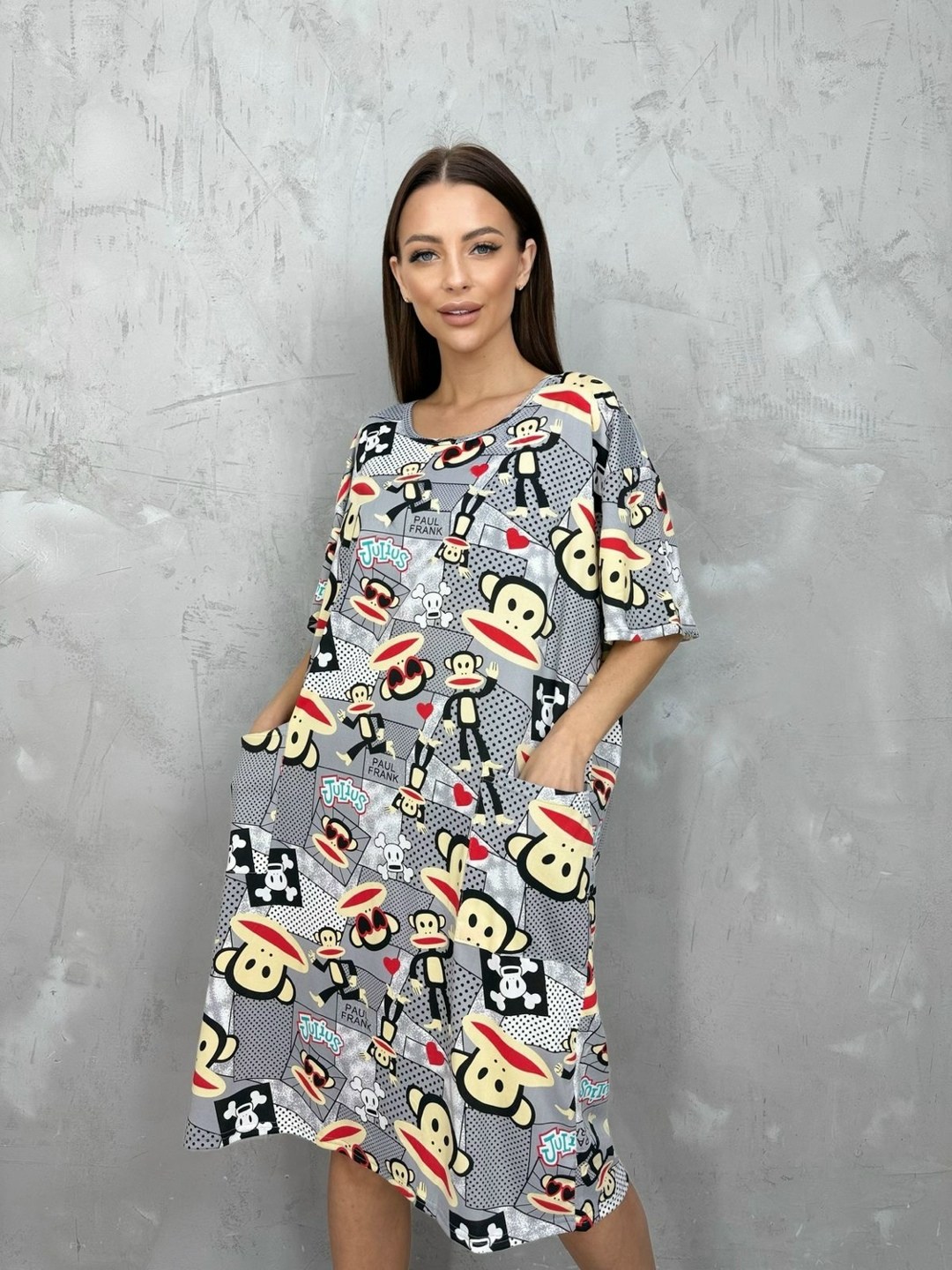 туника домашняя ночнушка,туника домашняя,туника женская,платье домашнее летнее,туника голубая