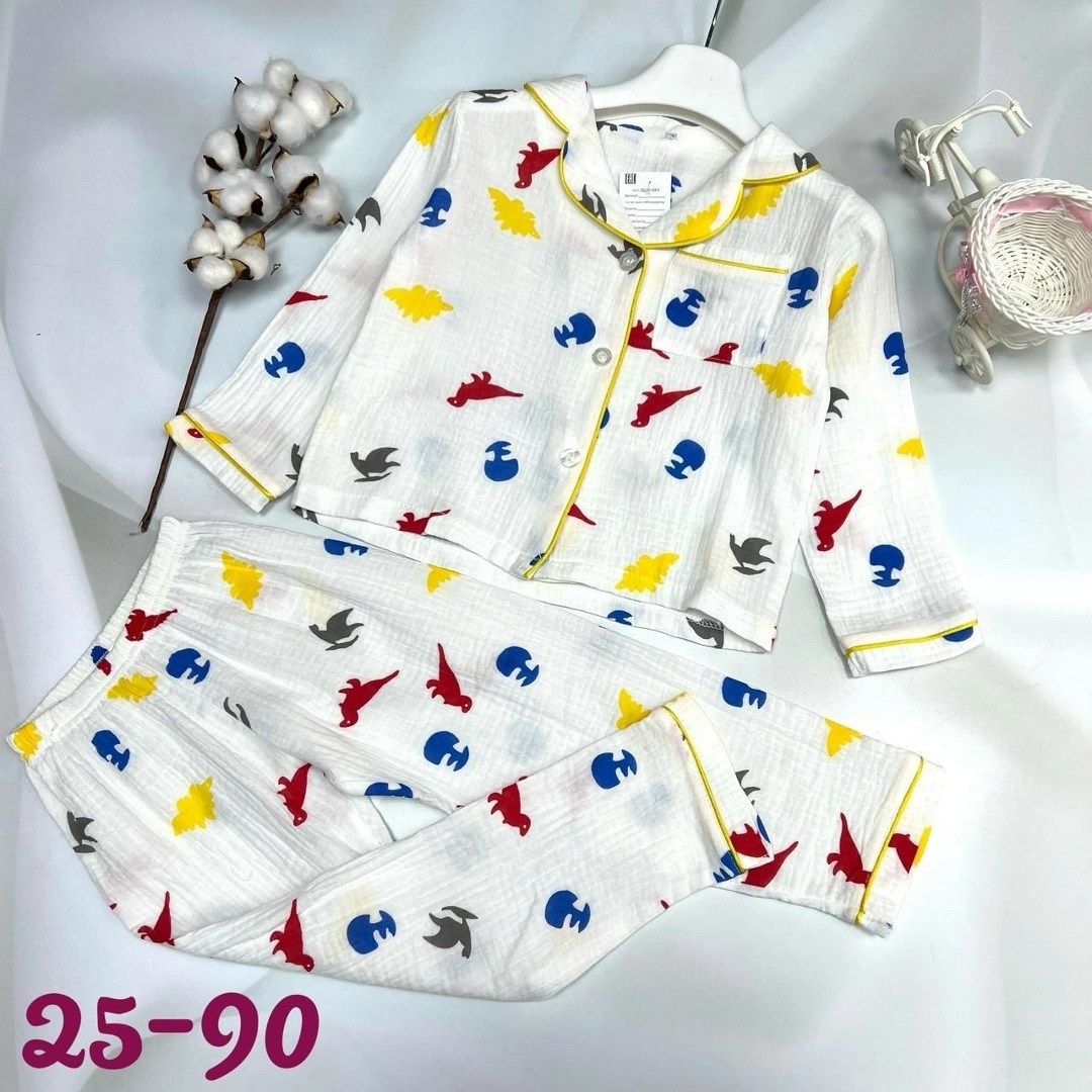 пижама муслин,пижама для девочки и для мальчика,пижама детская,пижама комплект,пижам