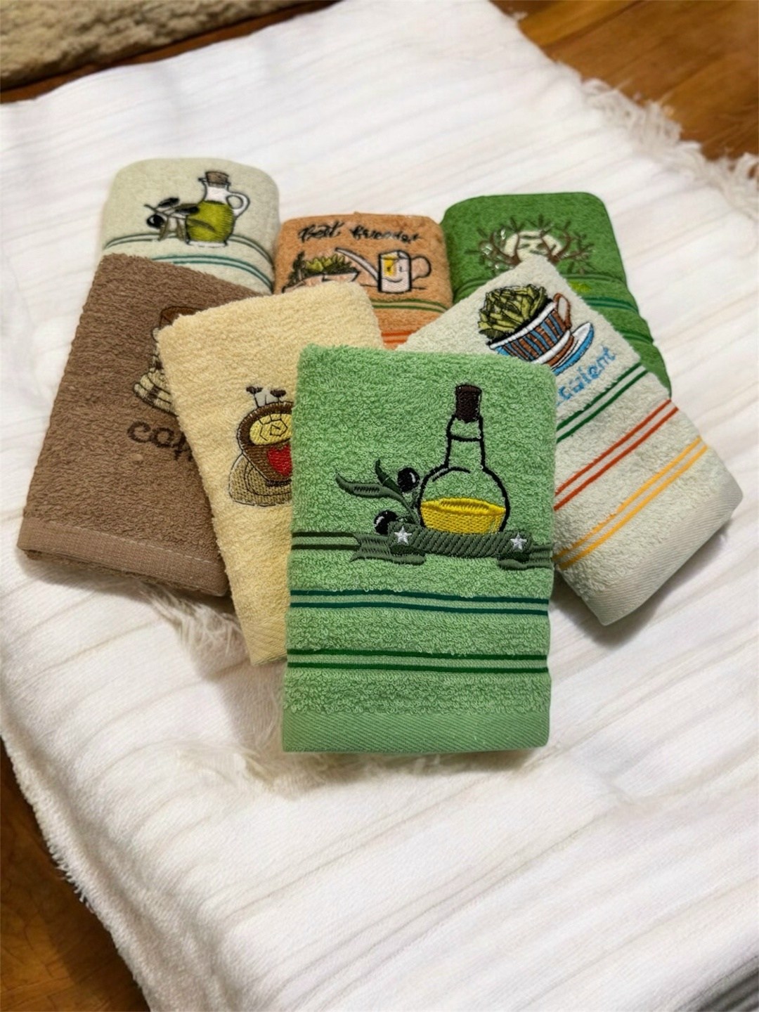 полотенца кухонное махровое,набор кухонные полотенец,полотенца махровое,полотенца для кухни,набор кухонных полотенец олива