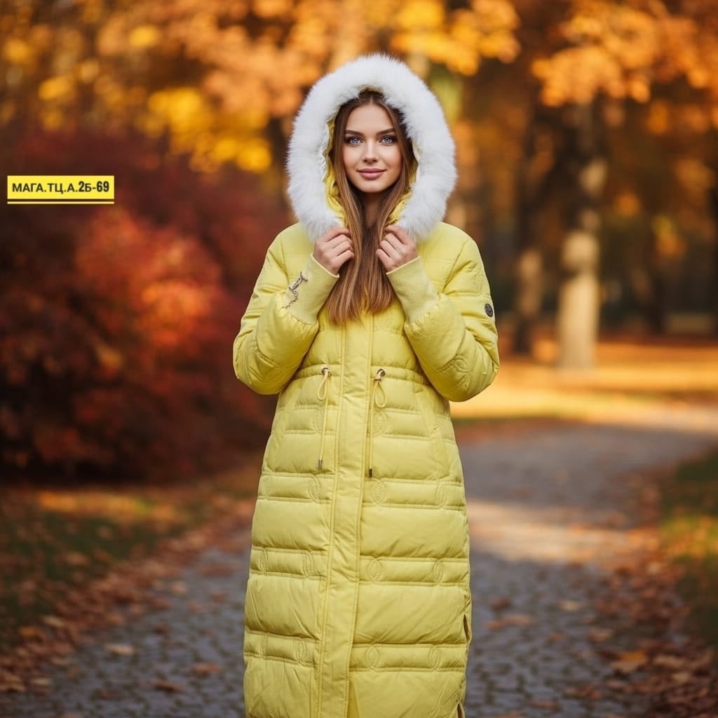 желтый пуховик,женские пуховики,модные пуховики,удлиненный пуховик,пуховик длинный