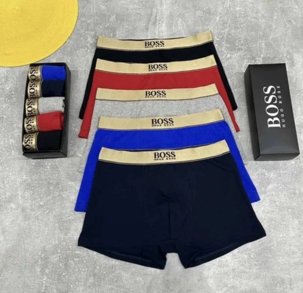 набор трусов боксер,трусы мужские брендовые боксеры набор 5 шт,трусы мужские boss,трусы боксеры boss,комплект трусов мужские боксеры