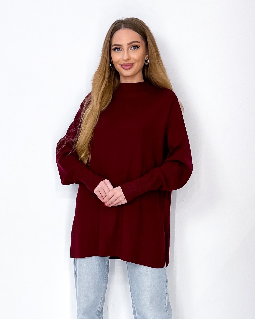 свитер удлиненная,джемпер оверсайз,кофта голубая,женский джемпер,свитера женские