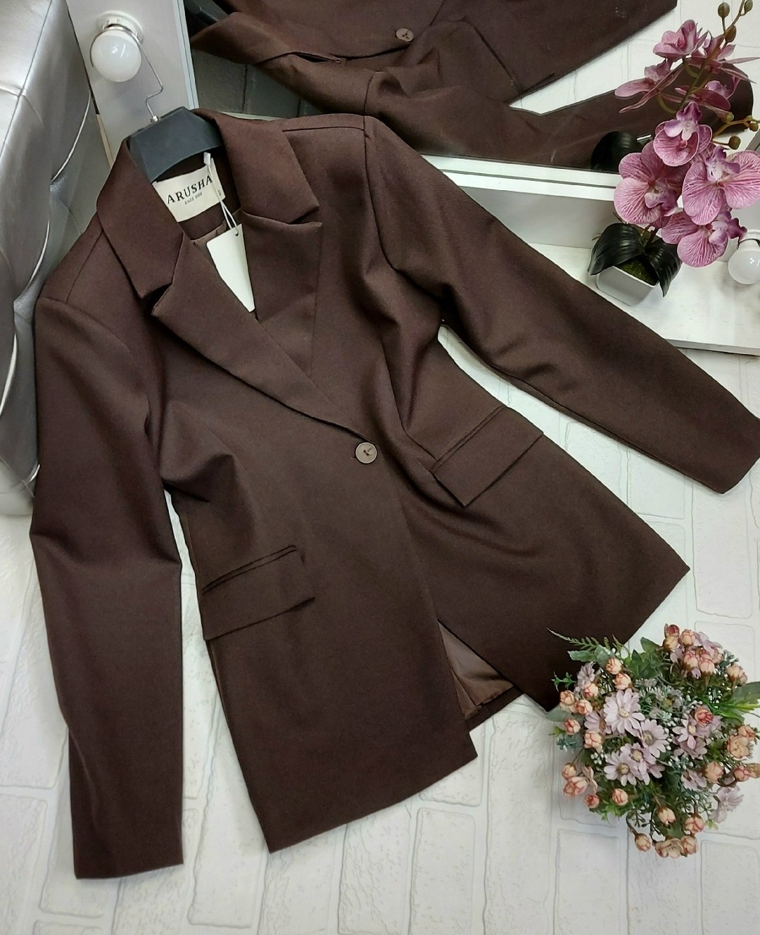 пиджак женский,пиджак,жакет,одежда блейзер,коричневый пиджак