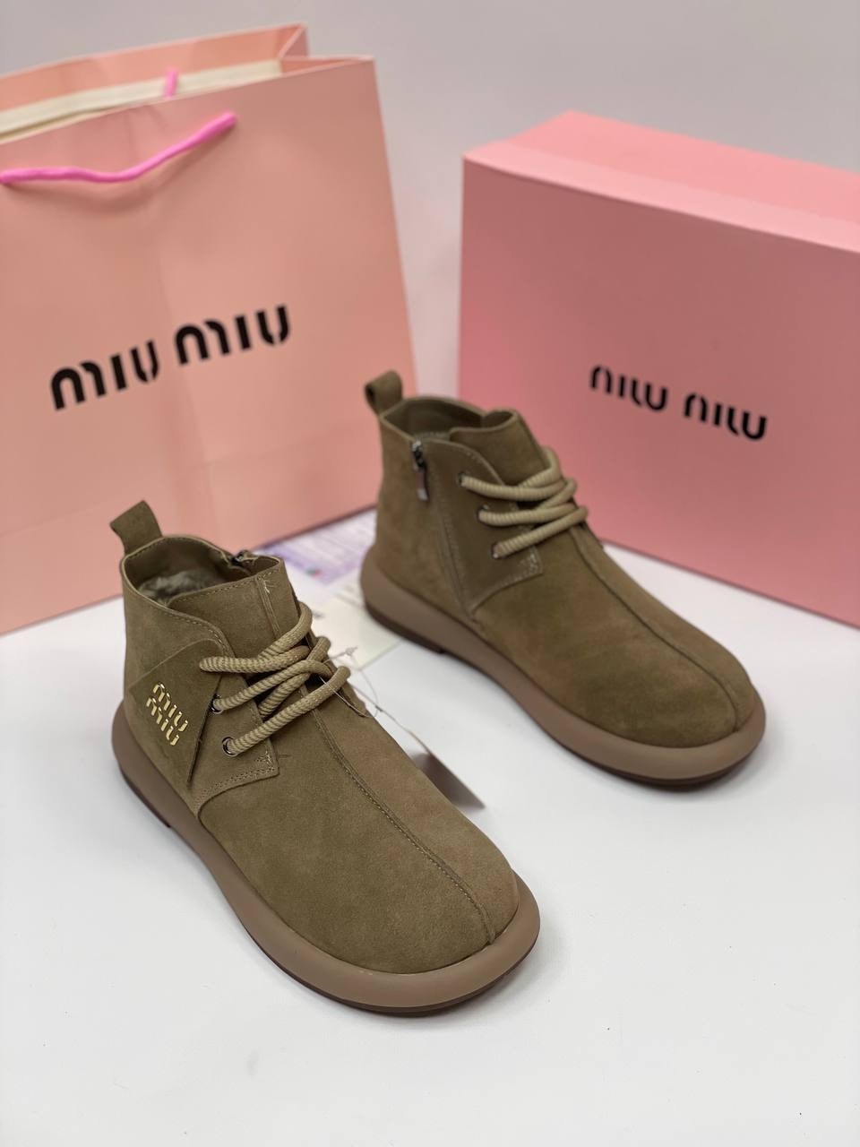 ,ботинки miu miu,ботинки miu, женская,стильная