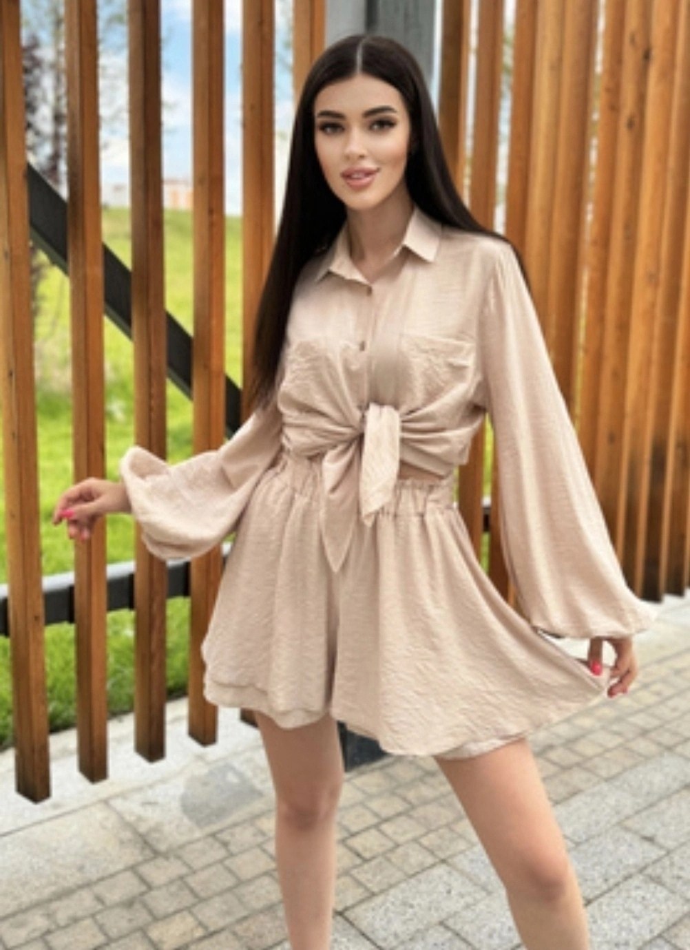 повседневный костюм,летние костюмы,костюм бежевый,костюм шорты и рубашка,костюмчик