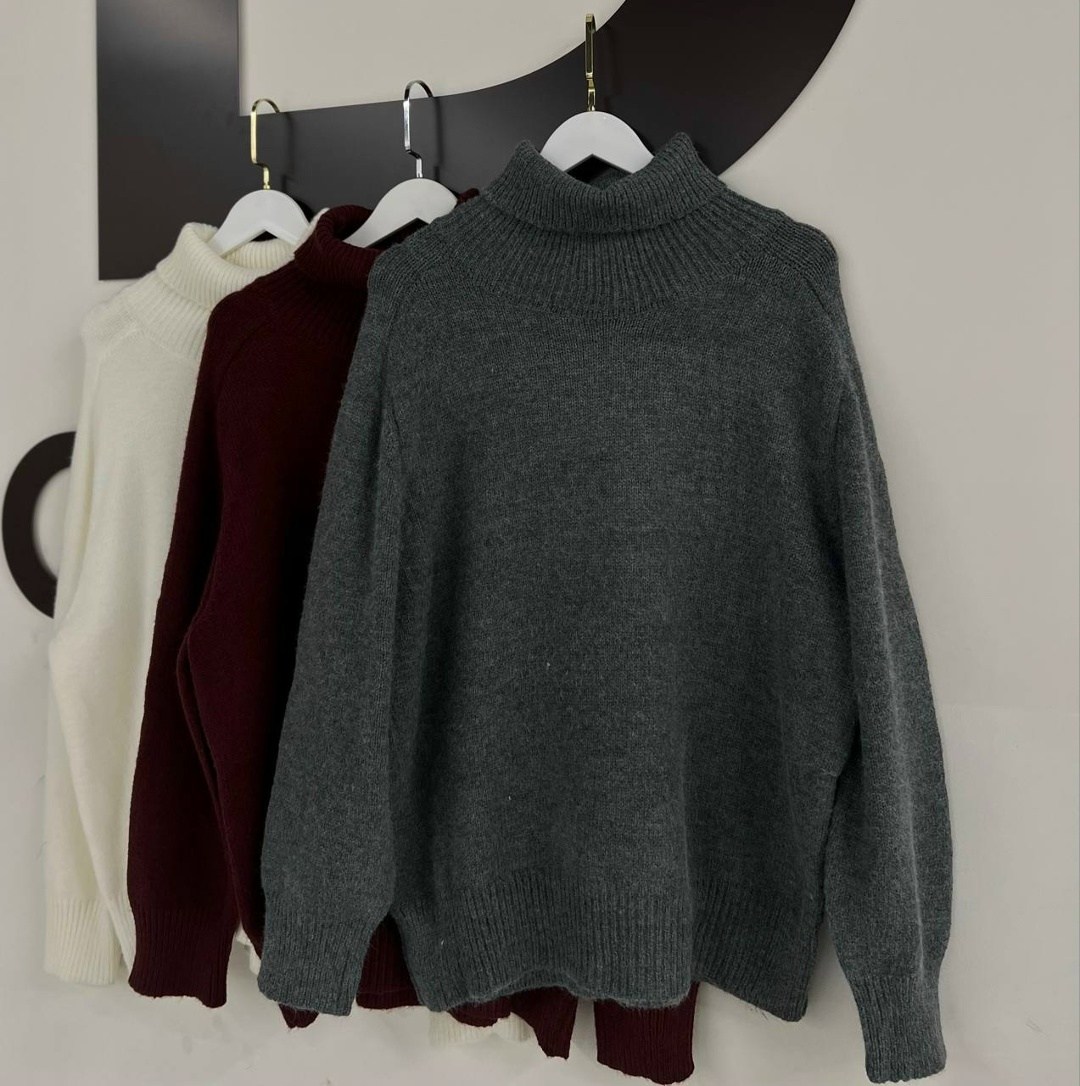 белый свитер оверсайз,свитера женские,свитер теплый,свитер,свитер оверсайз вязаный с горлом