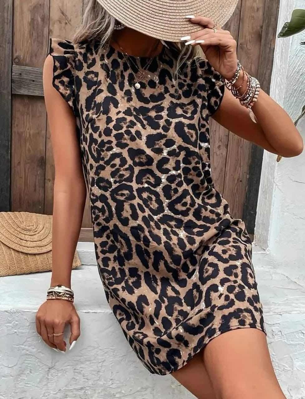 платье с леопардовым принтом,леопардовые платья,платье женская,платье туника,летнее платье