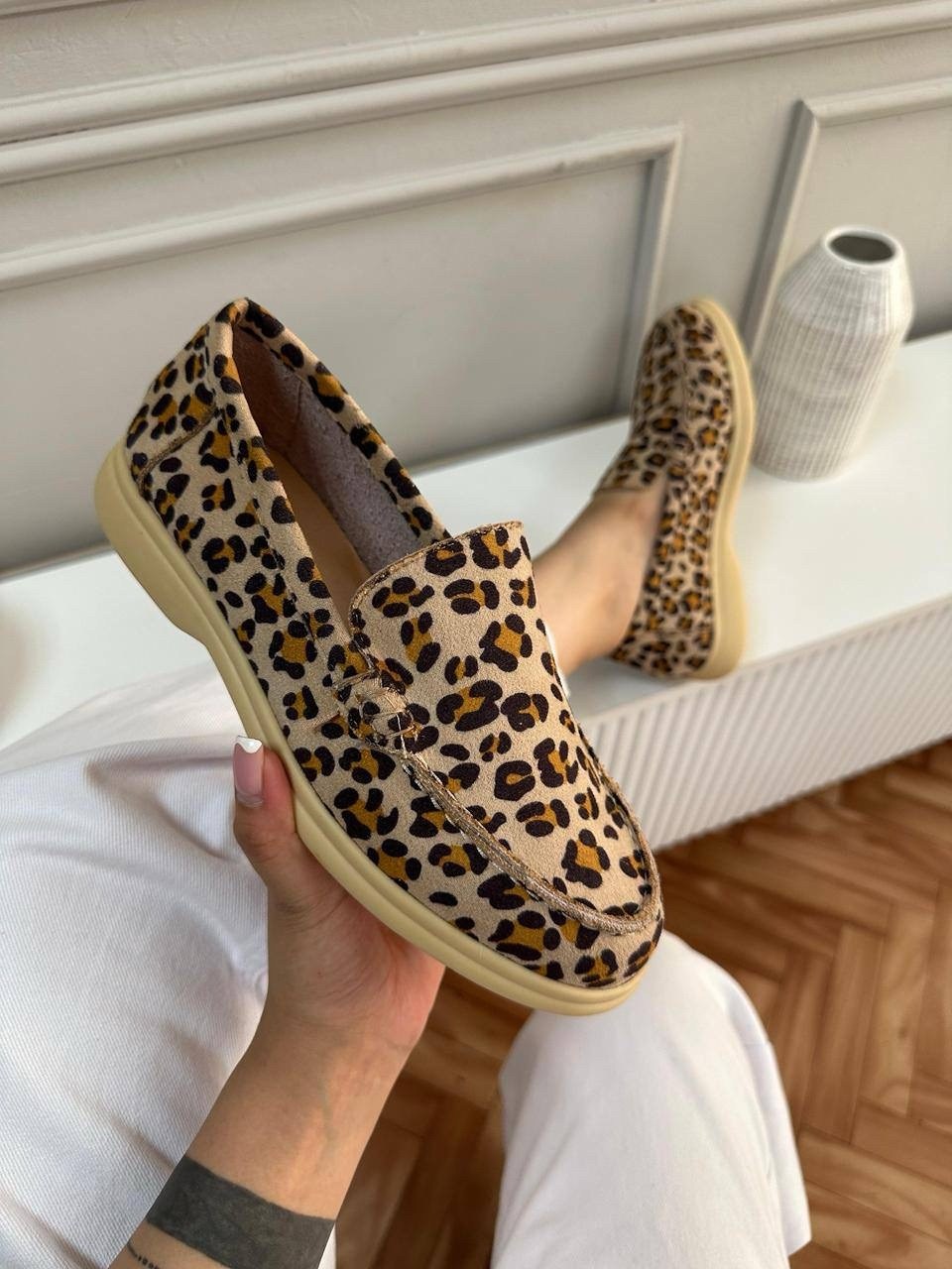,лоферы замш,женские лоферы, женская,леопардовые лоферы