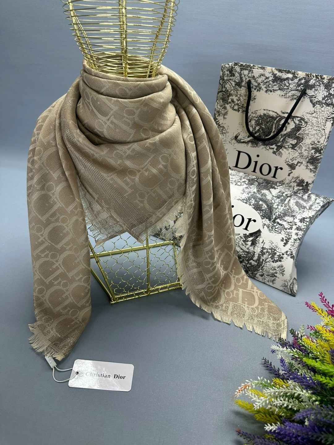 палантин платок,брендовый платок,платок dior,шарф женский платок,кашемировый платок