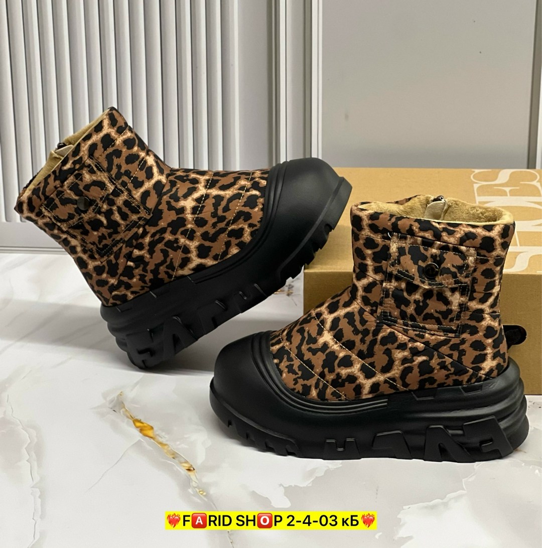 ,женские угги,леопардовые ботинки,зимняя женская ,короткие сапоги