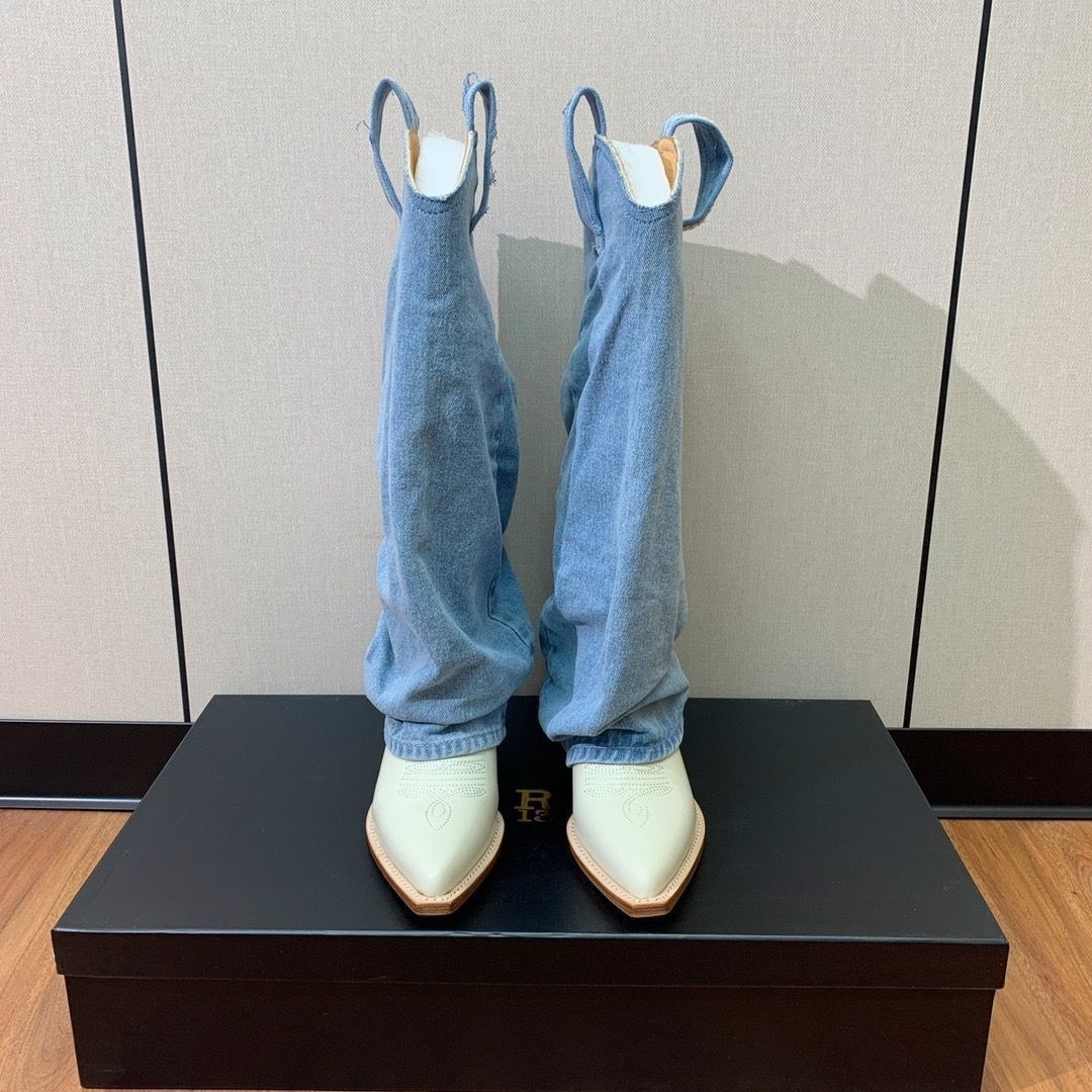 ,высокие сапоги,джинсовые сапоги,женские сапоги,женские ковбойские сапоги