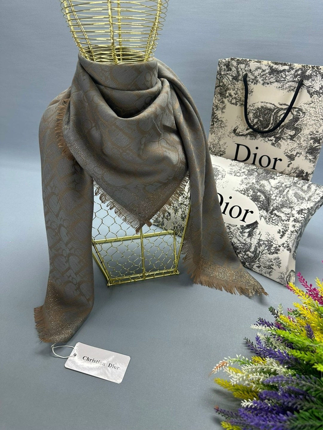 палантин платок,брендовый платок,платок dior,шарф женский платок,кашемировый платок