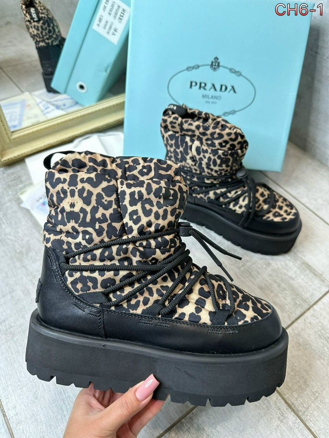 дутики prada,дутики прада женские,,ботинки зимние prada с натуральным мехом,дутики женские