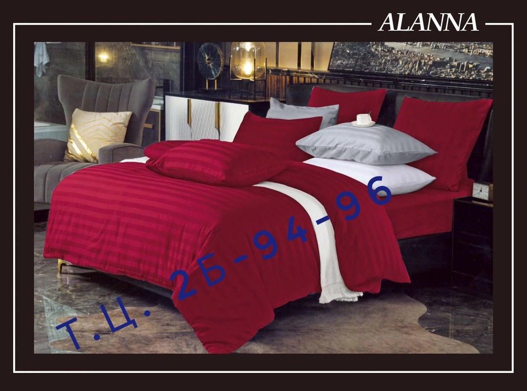 комплект постельного белья alanna,комплект постельного белья страйп сатин,постельное белье страйп сатин,комплект постельного белья евро страйп сатин,комплект постельного белья страйп сатин семейный