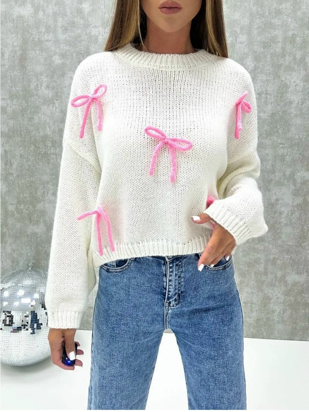 вязаные свитера женские,вязаные свитера,стильный свитер,свитер с бантиками,свитера женские